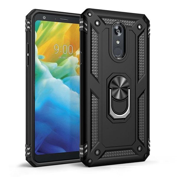 

magnetic ring kickstand armor phone case tpu pc cover for lg stylo 5 k40 samsung galaxy s9 s9 plus anti-fall oppbag