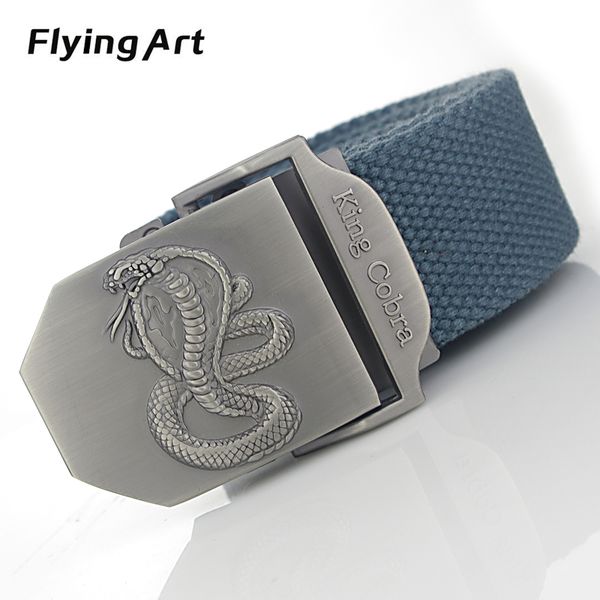 

belts flying art king automatic buckle belt for man 4mm thick 3.8cm wide canvas men jeans tactical, Black;brown