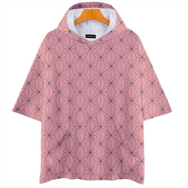 

sudaderas con capucha femeninas japanese anime hoodie demon slayer cosplay costumes women harajuku short sleeve o neck, Black