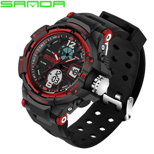 

sanda fashion children watches for boy girl multifunctional waterproof digital quartz wristwatch kids watch sport watch for men, Blue