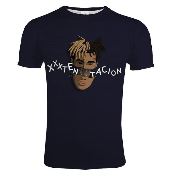

hip hop style xxxtentacion pattern printing t shirt men casual streetwear t-shirt restinpeace letter fashion male tee shirt