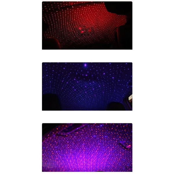 

two-color car roof usb starry sky led light auto interior projector night lamp wholesale