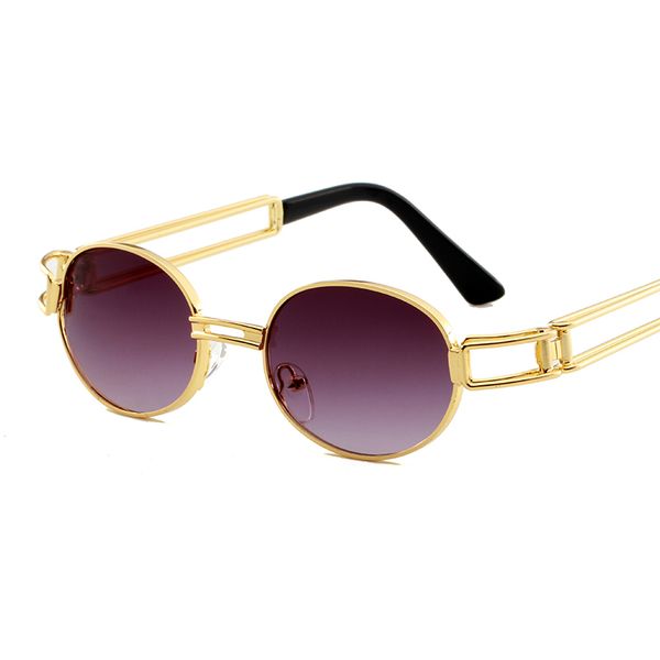 

steampunk oval sunglasses women men 2020 designer yellow pink clear gothic glasses oculod de sol feminino, White;black