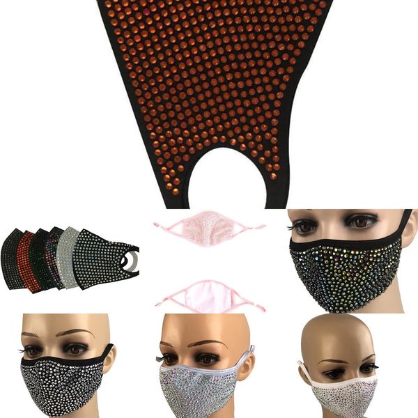 

diamond bling bling dustproof protective fashion mask pm2.5 mouth masks washable reusable x30s