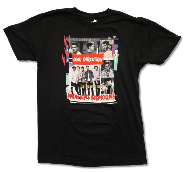 

one direction коллаж midnight воспоминания черная футболка новый официальный 1d