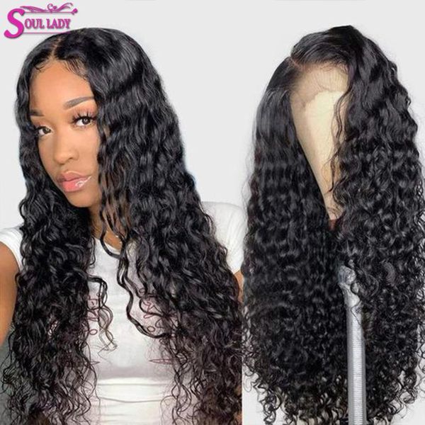 

lace wigs water weave human hair wig 13x4 waterwave frontal transparent remy 150% brazilian 4x4 6x6 wave closure, Black;brown