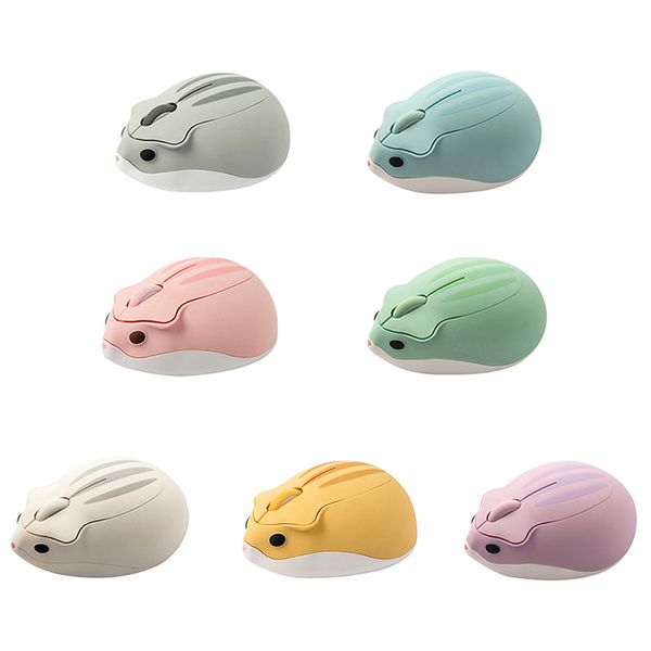 

mice hamster 2.4g wireless mouse for lapuniversal cute anime peripherals game and office 7 colors