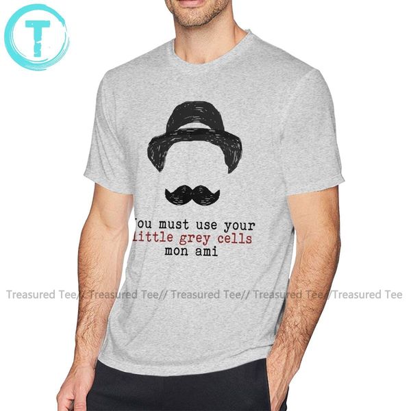 

agatha t shirt hercule poirot little grey cells t-shirt man graphic tee shirt awesome classic cotton tshirt
