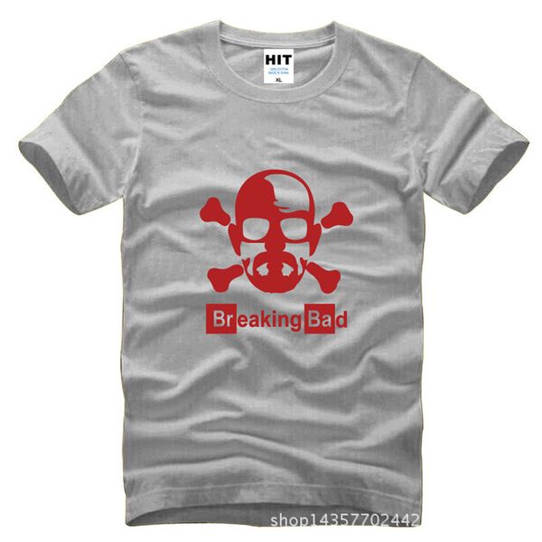 

breaking bad walter white skull printed mens men t shirt tshirt fashion 2015 short sleeve cotton t-shirt tee camisetas hombre