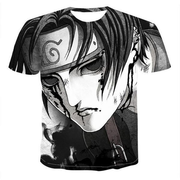 

japan anime summer o -neck daily 3d print shirts aesthetic humor oversized men clothing