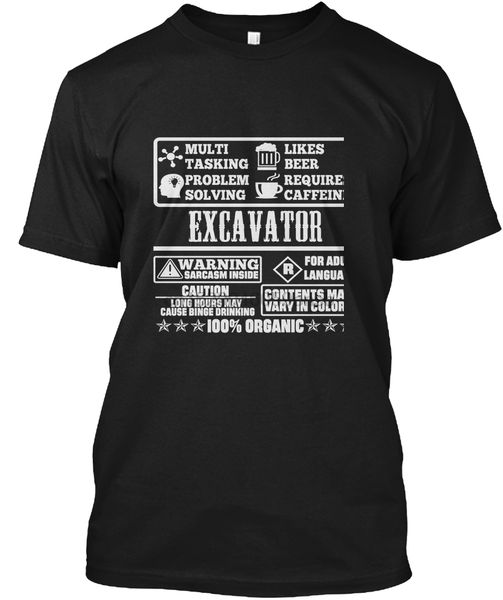 

мужчины футболка excavator 100% organic футболки женщины тенниска