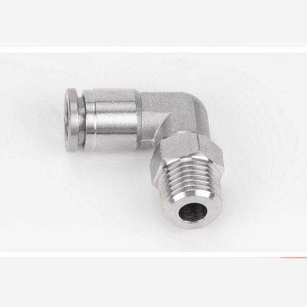 

pl stainless steel thread elbow trachea connector 304 stainless steel kqg2pl6-m5 trachea quick connector 90Â°