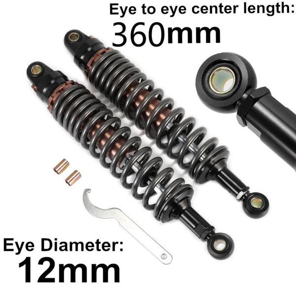 

2pcs motorcycle rear absorbers suspension for motorcycle atv gokart quad titanium adjustable rear motorbike suspension