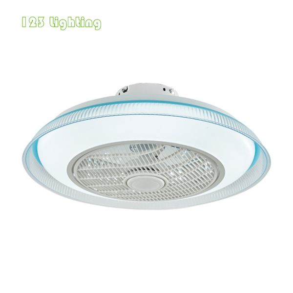 

white/pink/blue bedroom ceiling fan remote control quiet restaurant fan lights nordic home led hanglamp 110/220v round 58cm