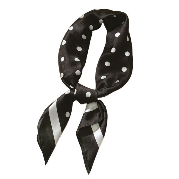 

women square scarves neck ring gift elegant chiffon office waiter dating soft smooth polka dot spring party l fashion daily, Blue;gray