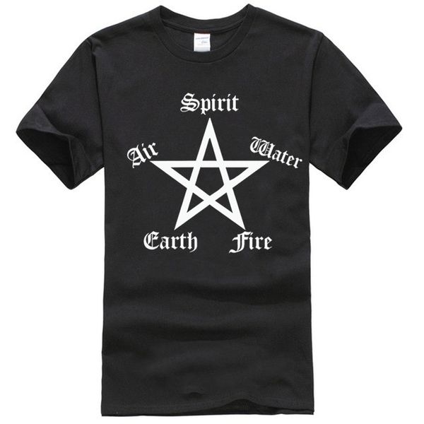 

elements pentagram t-shirt - funny t-shirt pagan nature retro witchcraft satan