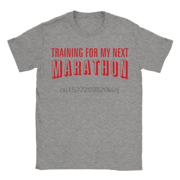 

training for my next marathon mens t-shirt netflix funny movie gift present