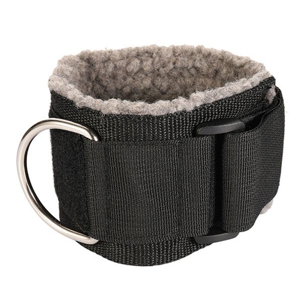 

1 pc sport ankle straps padded d-ring ankle support wrap belt gym workouts attachment leg exercises protect straps, Blue;black