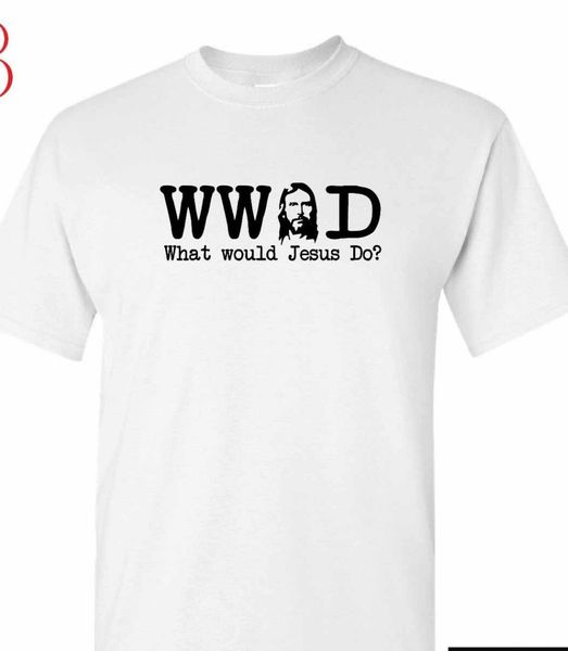 

wwjd what would jesus do christian t-shirt religious t shirt brand 2019 male short sleeve sleeve t shirt custom printing