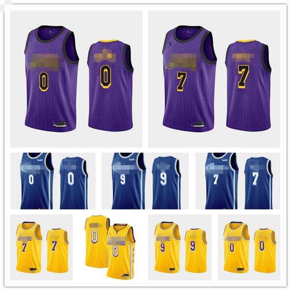 

2019/20 mens 23 james 7 mcgee 0 kuzma 9 rondo swingman los angeles basketball shorts authentic stitched lakers shorts city iconedition, Black