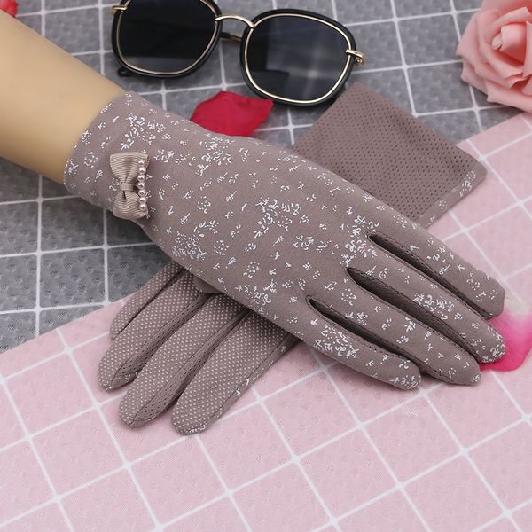 

five fingers gloves cycling driving sunscreen ladies thin summer anti-skid sunshade short hand muff women touch screen luvas guantes h3103, Blue;gray