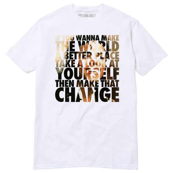 

man in the mirror michael jackson t-shirt thriller black and white bad moonwalk