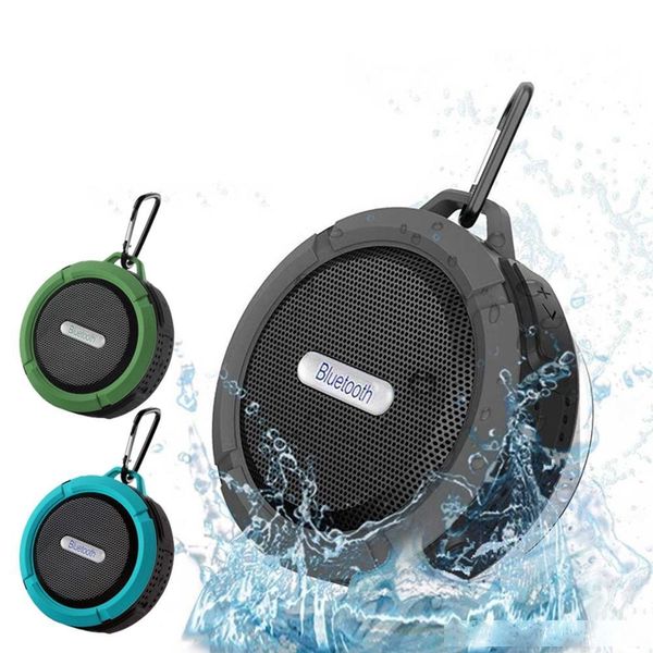 

waterproof c6 bluetooth speaker portable mini stereo handssuction cup hook up outdoor sport shower wireless subwoofer