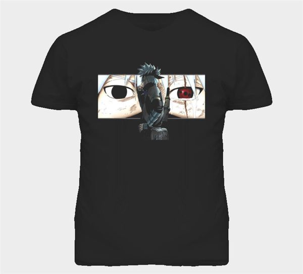

naruto хатаке какаши шаринган ретро футболка топы новый мужской смешная футболка