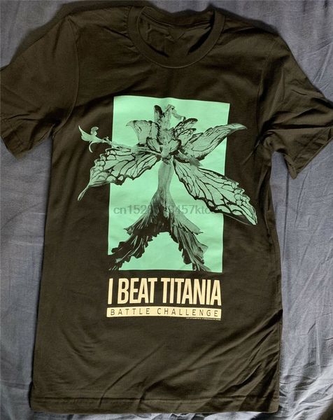 

e3 &ldquoi beat titania&rdquo final fantasy 14 xiv battle challenge shirt medium harajuku tee shirt