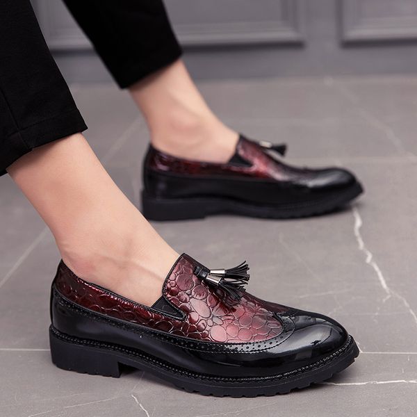 

new fashion men casual shoes breathable leather loafers office dress shoes for men driving moccasins comfortable slip on size 48, Black