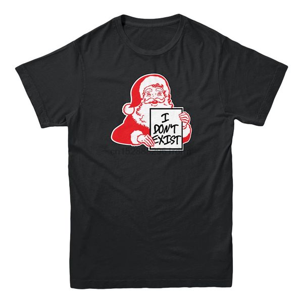 

i dont exist santa christmas xmas atheist holiday gift funny mens t-shirt 100% cotton tee shirt wholesale tee
