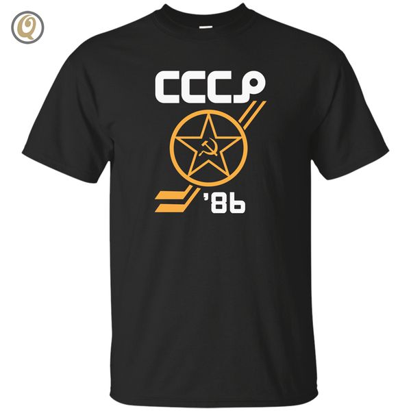 

cccp hockey team ultra cotton t-shirt - black classic unique tee shirt
