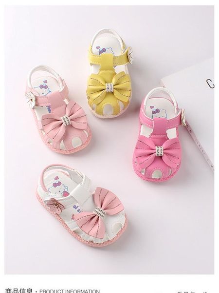 

dhl 20pair baby girls shoes summer baby girls sandals beautiful bow kids shoes soft bottom toddler, Black;red