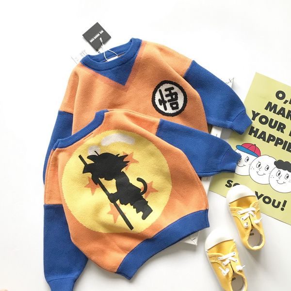 

tonytaobaby autumn and winter clothes new kids sweater lovely cartoon knitted cotton sweater boys sweaters kids sweaters, Blue