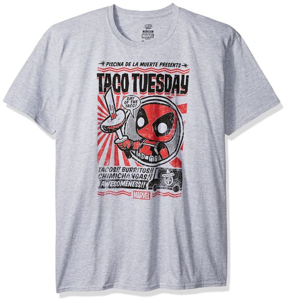 

funny men t shirt novelty tshirt funko menpop s deadpool chimichanga t-shirt short casual cotton o-neck print