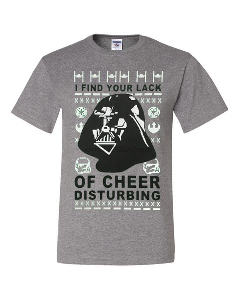 

new i find your lack of cheer disturbing christmas jokes black t-shirts
