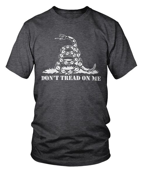 

2019 summer cool men tee shirt don't tread on me emblem american pride patriotic t-shirt funny t-shirt