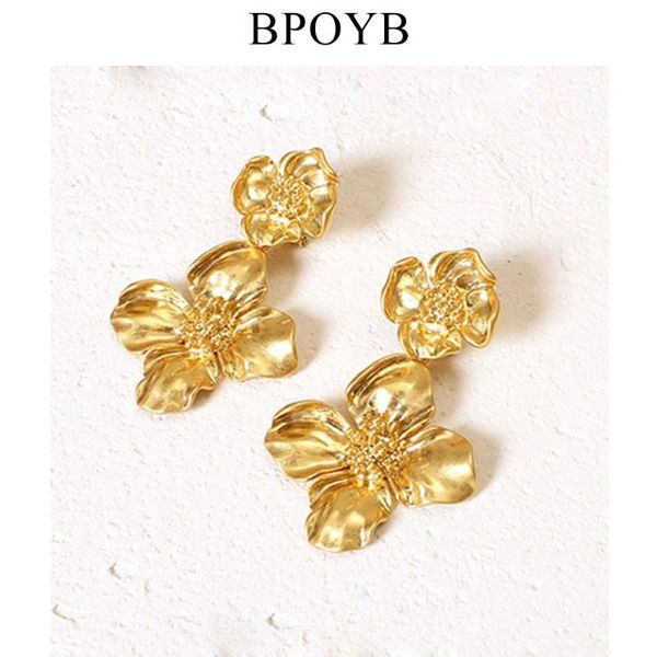 

dangle & chandelier bpoyb 2021 fashion vintage gold flower earrings tassel retro technology made jewelry for women delicate big design, Silver