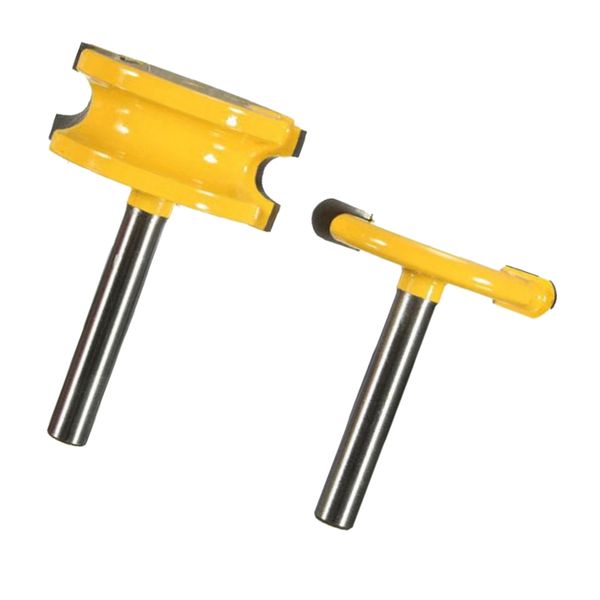 

2pcs 1/2 or 1/4 inch shank canoe flute and bead router bits set joint cutter kit