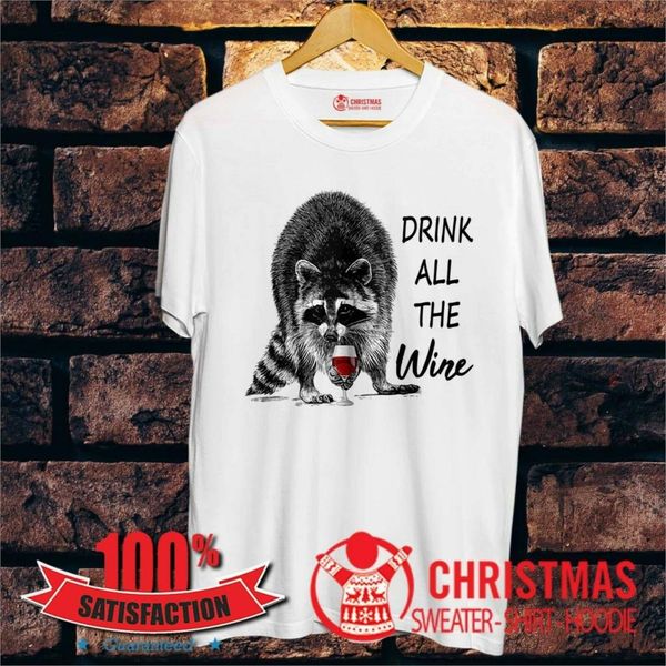 

racoon drink all the wine man us shirt gift-s to 5xl