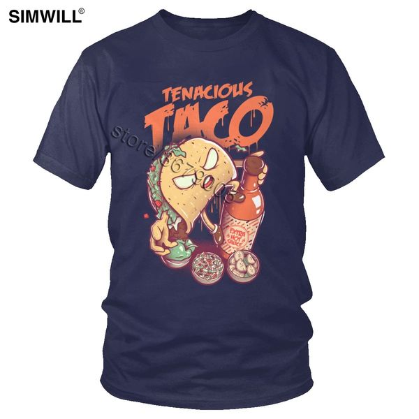 

funny tenacious taco tee shirts men's casual short sleeve cotton t-shirt love mexican dish food t shirts oversize summer tshirt