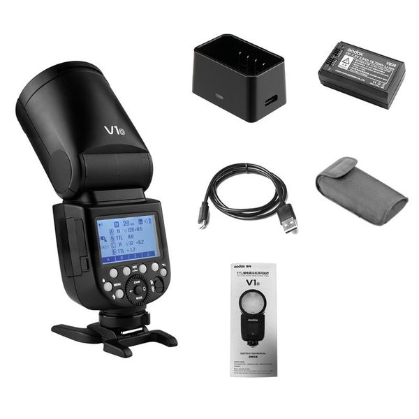 

godox v1o professional camera flash speedlite round head wireless 2.4g for cameras for wedding studio pgraphy