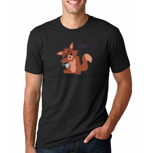 

kawaii fnaf плюшевые foxy men t shirt summer hip hop футболка pre-хлопка o-шеи тенниска человек дети детей брендовая одежда мальчиков-подрос