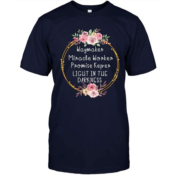

waymaker miracle worker promise keeper light floral t-shirt