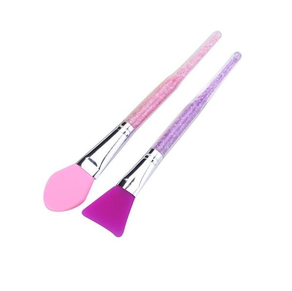 

silicone shining handle makeup brushes soft facial mask brush multi function color cleaning tools lady cosmetics home 2 2wy g2