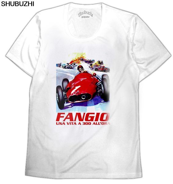 

fangio vintage art mens t shirts fashion printed cotton hip hop casual f1 short sleeve tees euro size