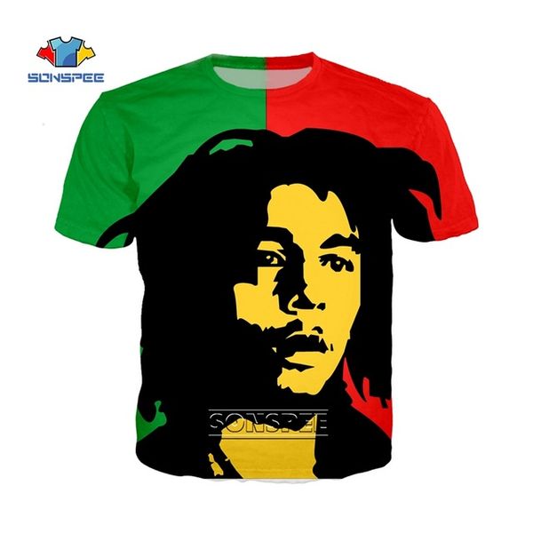

summer singer bob marley pullover men 3d print shirts anime plus size hippie men clothing