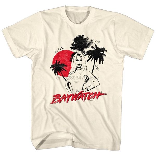 

baywatch 90's drama beach patrol lifeguard sketch t-shirt tee