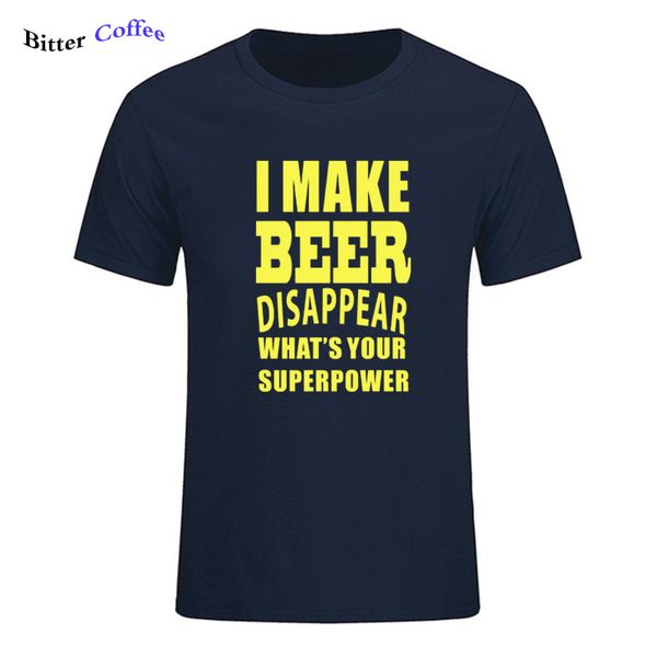 

bitter coffee new funny joke i make beer disappear gift for dad grandad t shirt man clothing short sleeve t-shirt european size