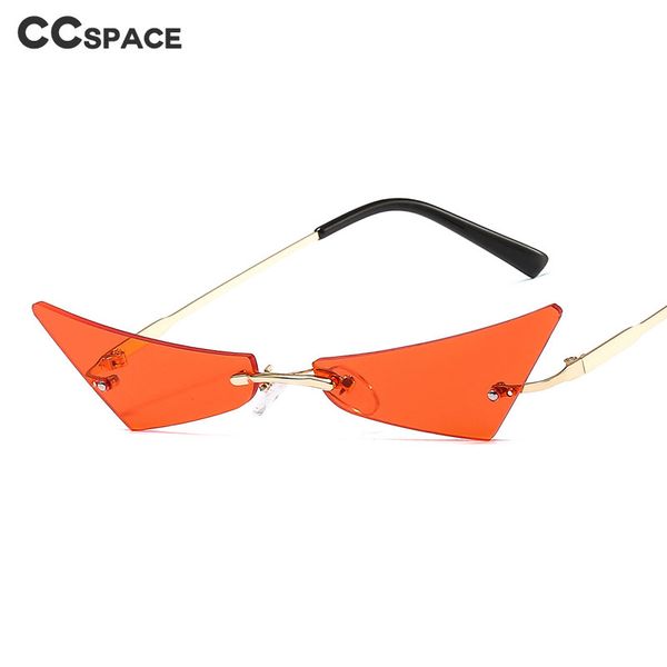 

46505 rimless small frame personality sunglasses men women fashion shades uv400 vintage glasses, White;black